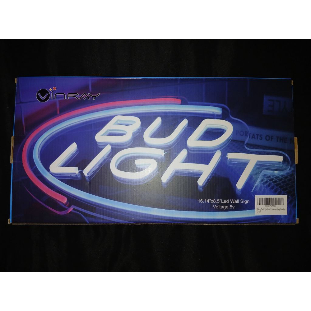 Unisex Vinray Bud Light LED Wall Sign One Size Blue White